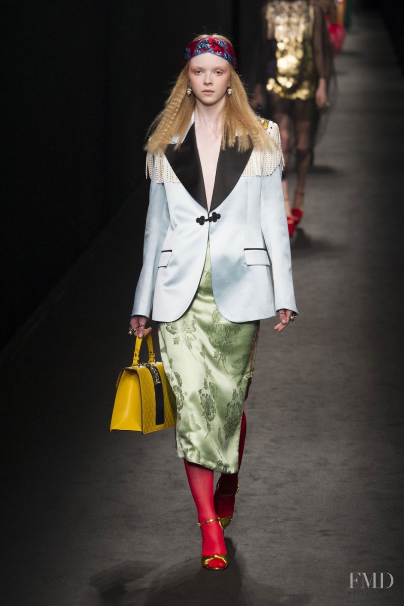 Lily Nova featured in  the Gucci fashion show for Autumn/Winter 2016