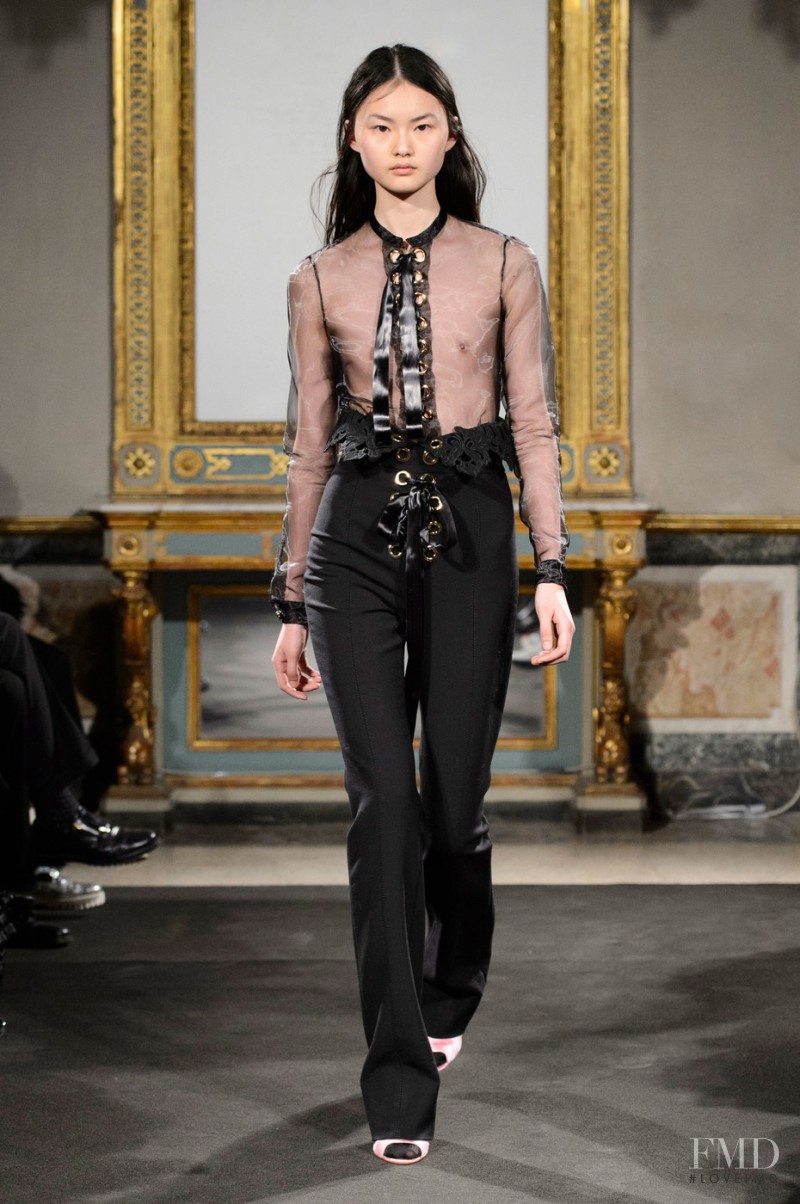 Cong He featured in  the Francesco Scognamiglio fashion show for Autumn/Winter 2016