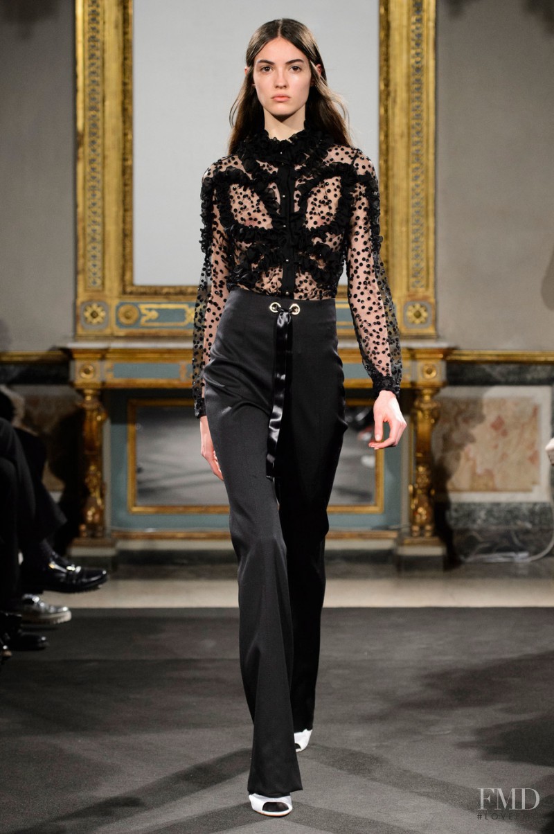 Camille Hurel featured in  the Francesco Scognamiglio fashion show for Autumn/Winter 2016