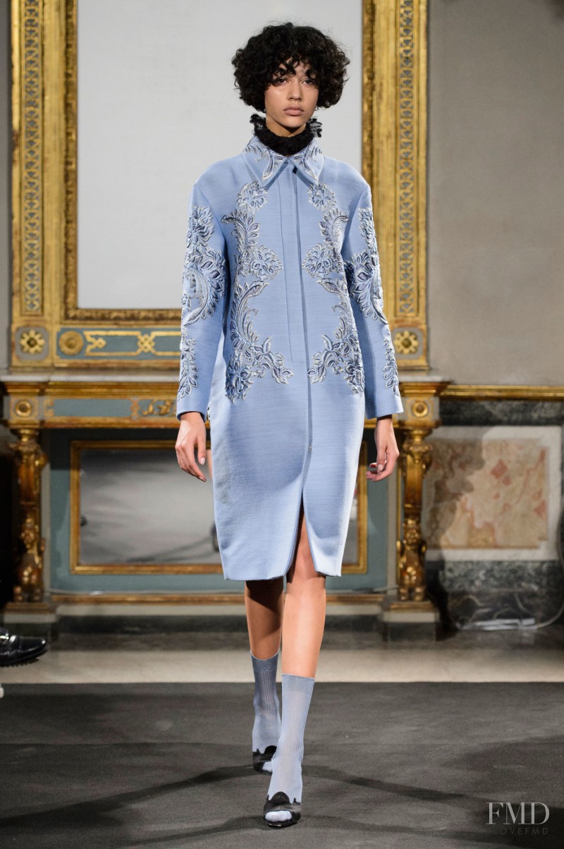 Damaris Goddrie featured in  the Francesco Scognamiglio fashion show for Autumn/Winter 2016