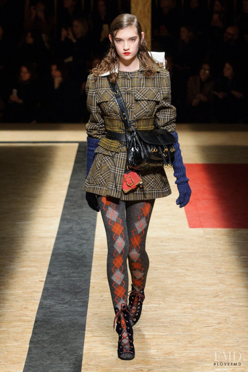 Yuliia Ratner featured in  the Prada fashion show for Autumn/Winter 2016