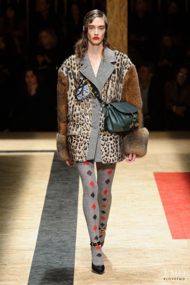 Amanda Googe featured in  the Prada fashion show for Autumn/Winter 2016