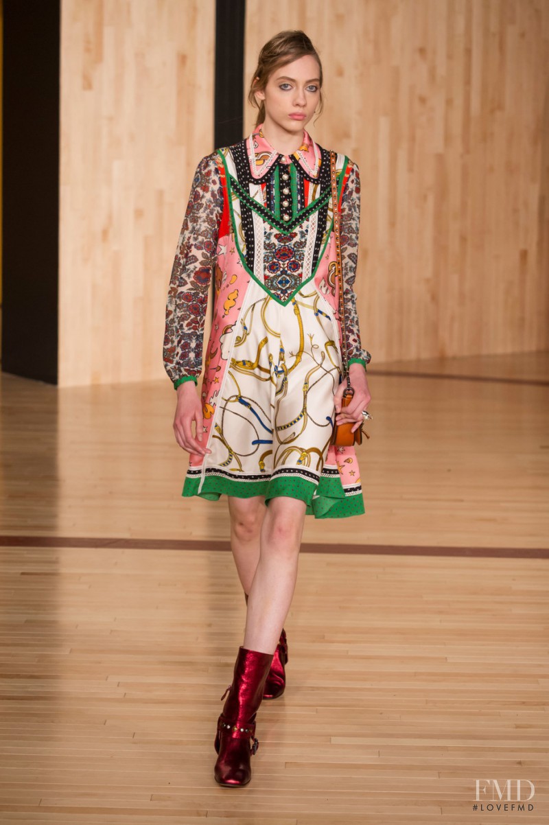Odette Pavlova featured in  the Coach fashion show for Autumn/Winter 2016