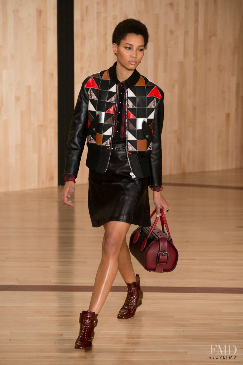 Lineisy Montero featured in  the Coach fashion show for Autumn/Winter 2016