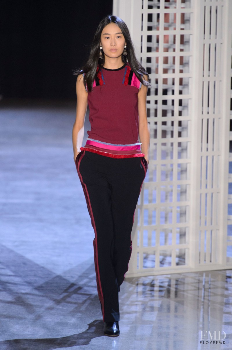 Shu Pei featured in  the Altuzarra fashion show for Autumn/Winter 2016