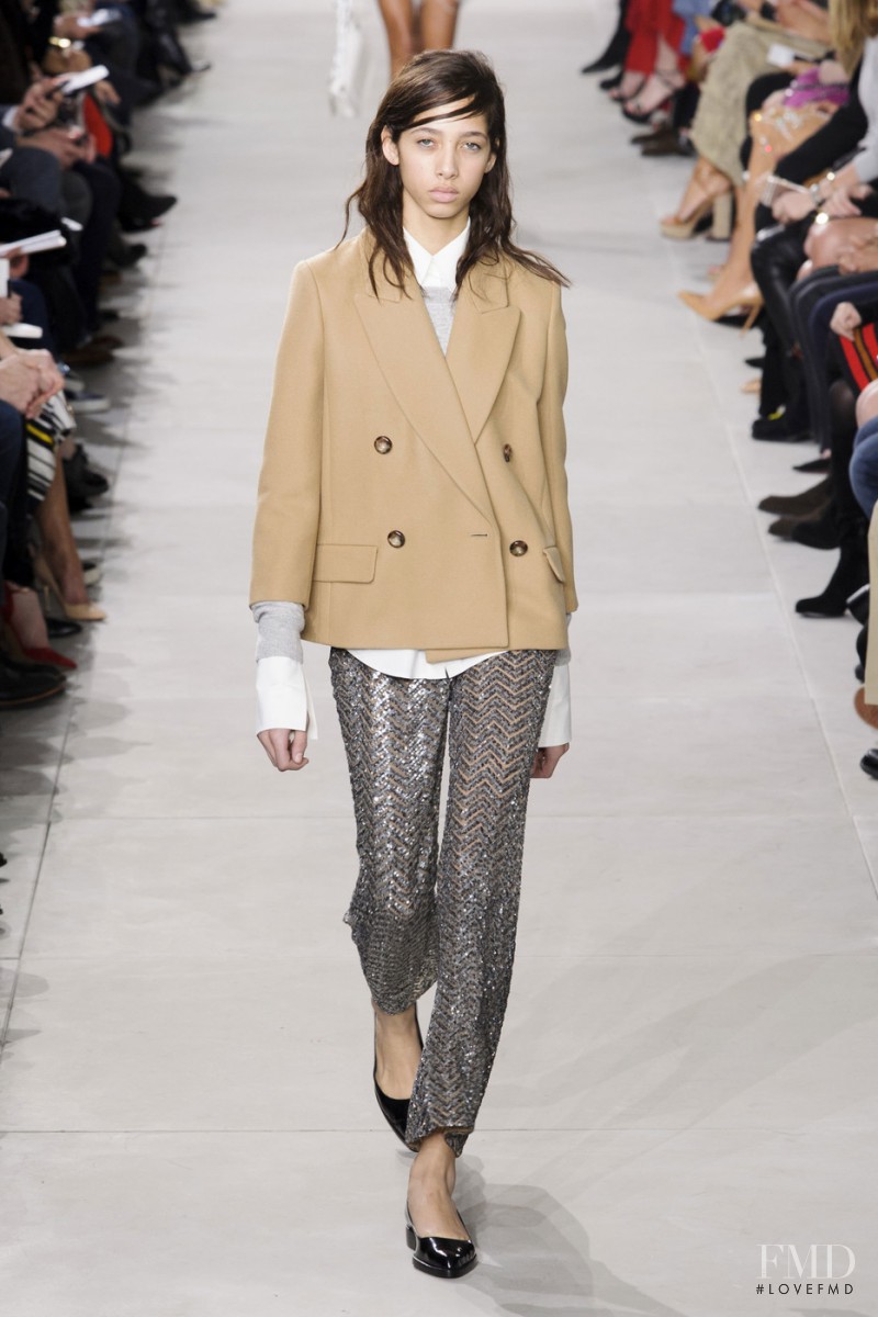 Yasmin Wijnaldum featured in  the Michael Kors Collection fashion show for Autumn/Winter 2016