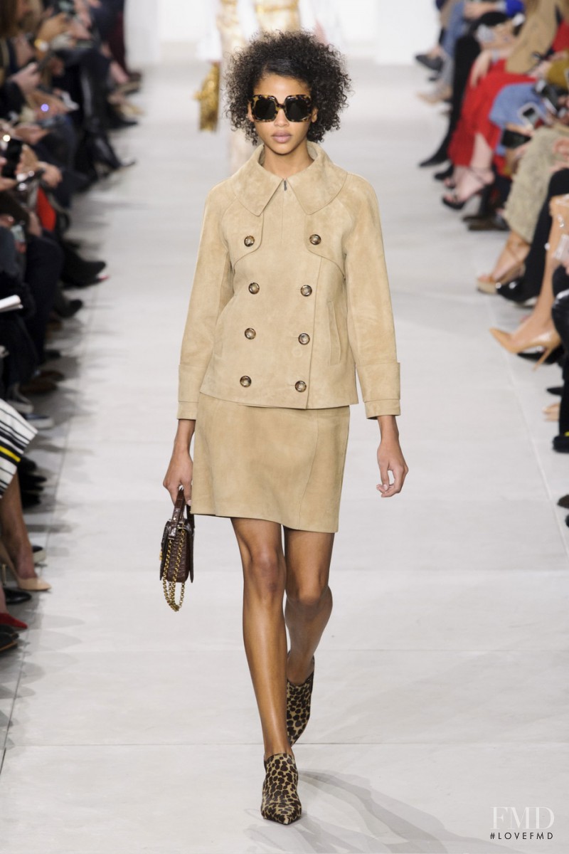 Aya Jones featured in  the Michael Kors Collection fashion show for Autumn/Winter 2016