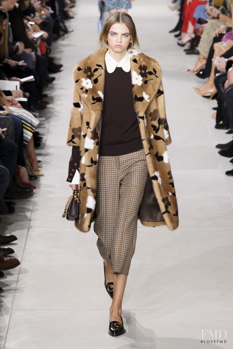 Molly Bair featured in  the Michael Kors Collection fashion show for Autumn/Winter 2016