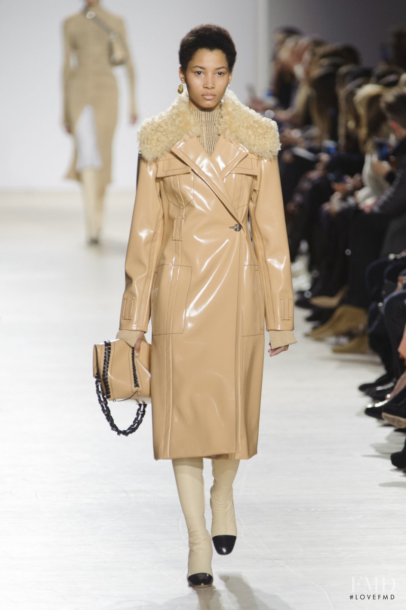 Lineisy Montero featured in  the Proenza Schouler fashion show for Autumn/Winter 2016