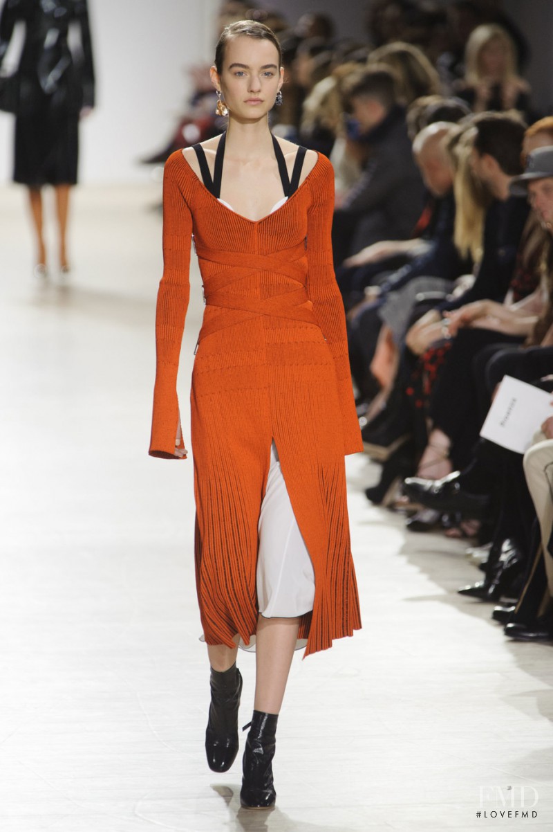 Maartje Verhoef featured in  the Proenza Schouler fashion show for Autumn/Winter 2016