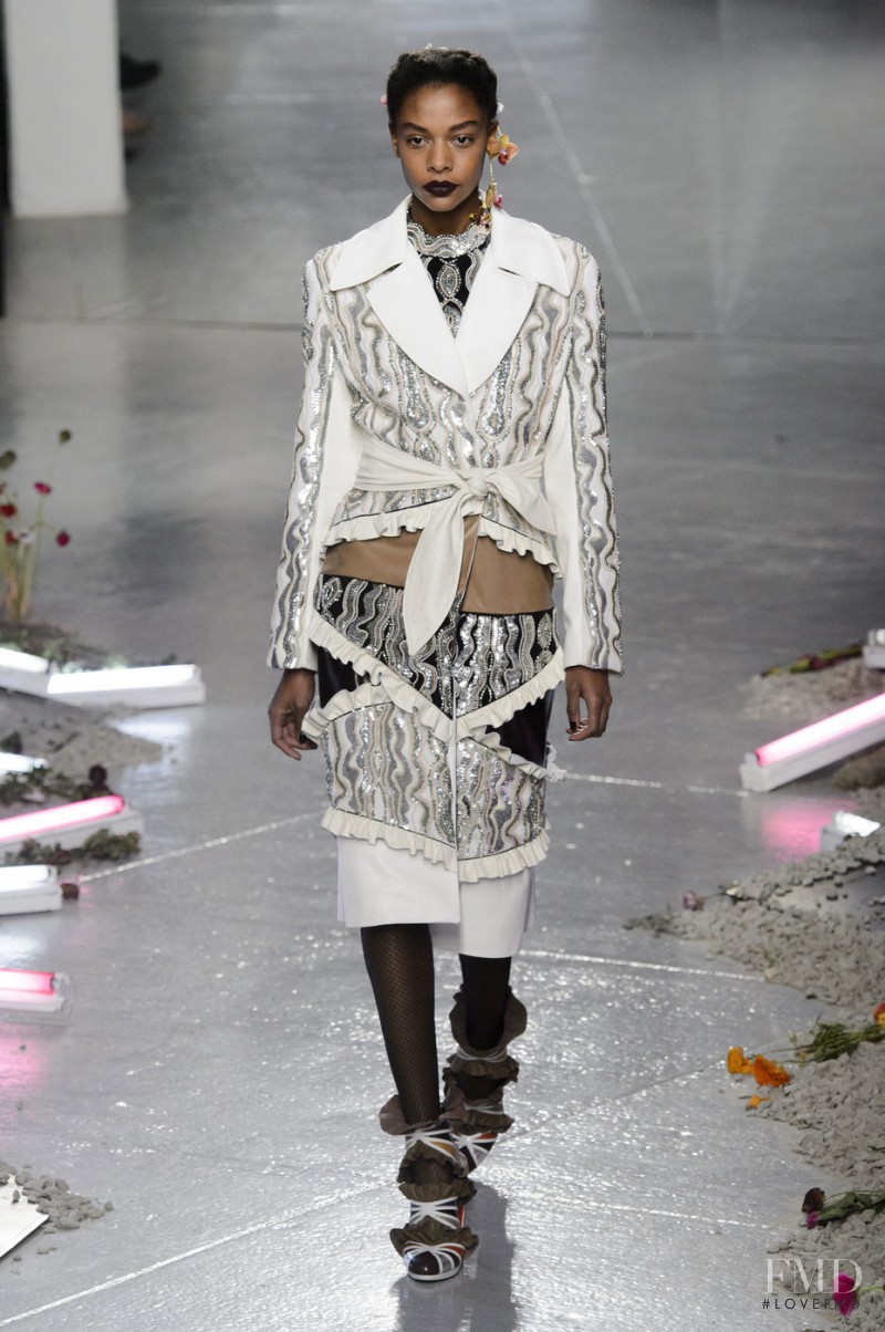 Karly Loyce featured in  the Rodarte fashion show for Autumn/Winter 2016