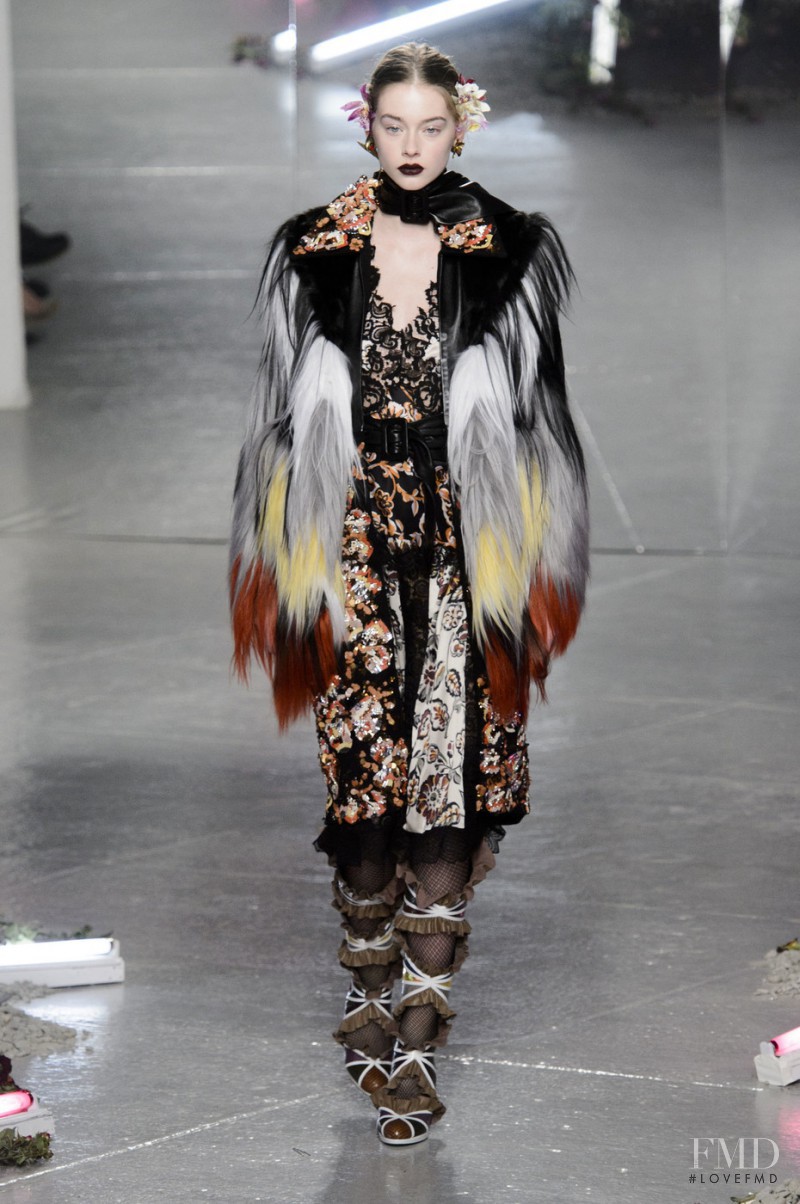 Lauren de Graaf featured in  the Rodarte fashion show for Autumn/Winter 2016