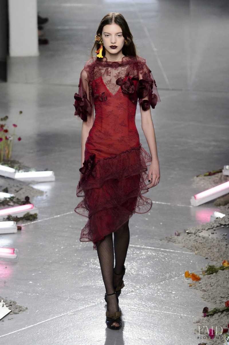 Caroline Reagan featured in  the Rodarte fashion show for Autumn/Winter 2016