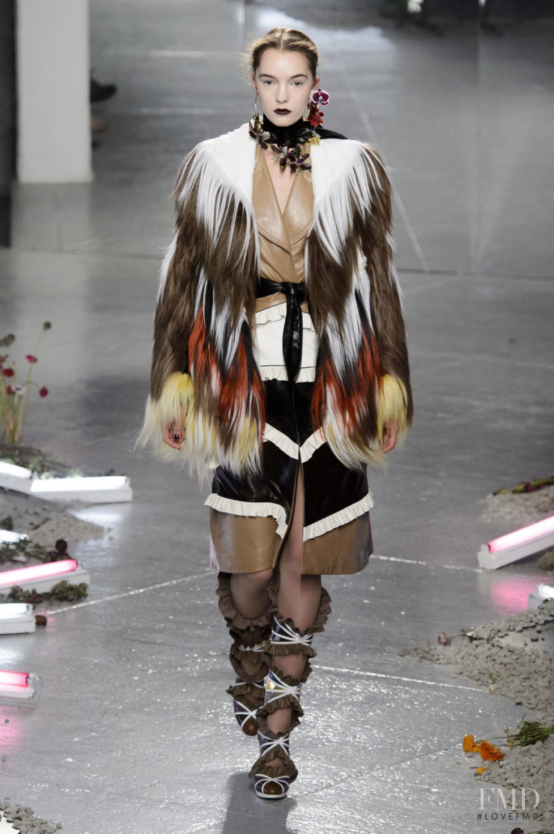Irina Liss featured in  the Rodarte fashion show for Autumn/Winter 2016