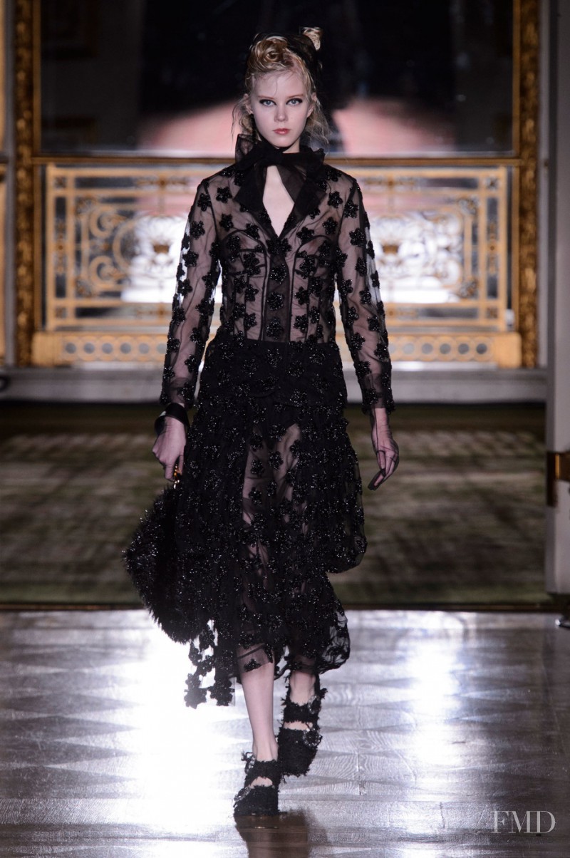 Amalie Schmidt featured in  the Simone Rocha fashion show for Autumn/Winter 2016