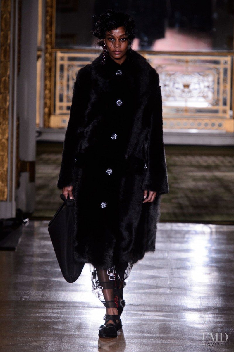 Karly Loyce featured in  the Simone Rocha fashion show for Autumn/Winter 2016