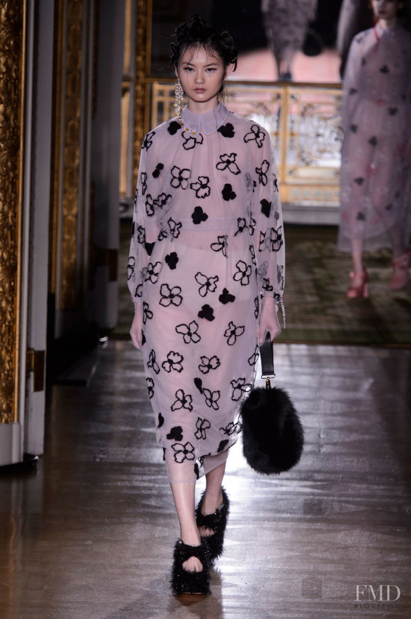Cong He featured in  the Simone Rocha fashion show for Autumn/Winter 2016