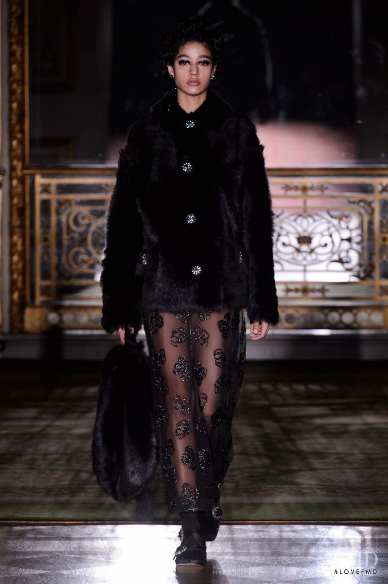 Damaris Goddrie featured in  the Simone Rocha fashion show for Autumn/Winter 2016