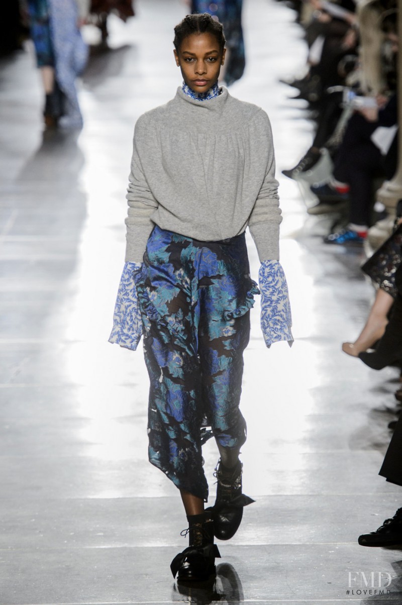 Karly Loyce featured in  the Preen by Thornton Bregazzi fashion show for Autumn/Winter 2016