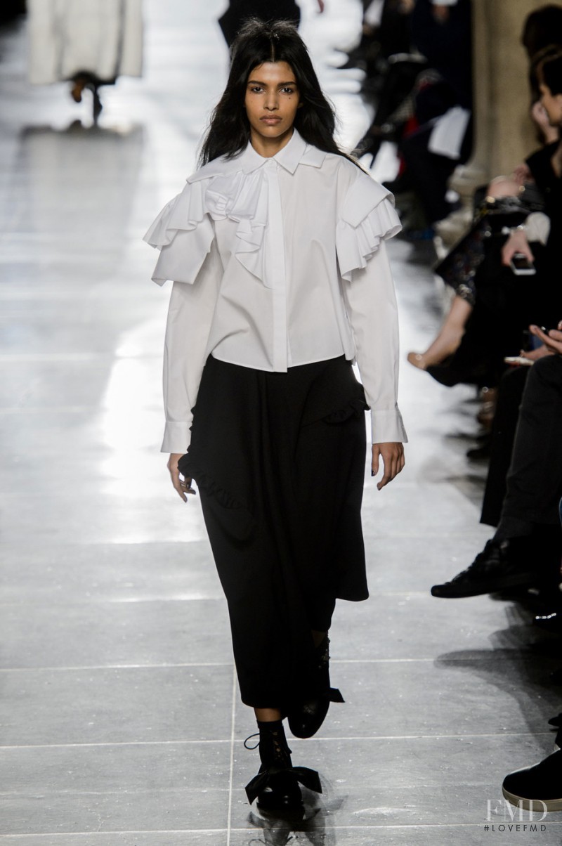 Pooja Mor featured in  the Preen by Thornton Bregazzi fashion show for Autumn/Winter 2016