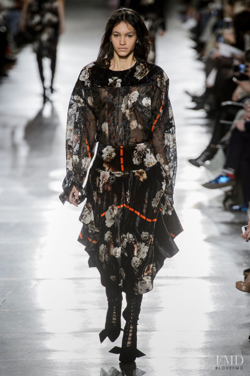 Hanne Linhares featured in  the Preen by Thornton Bregazzi fashion show for Autumn/Winter 2016
