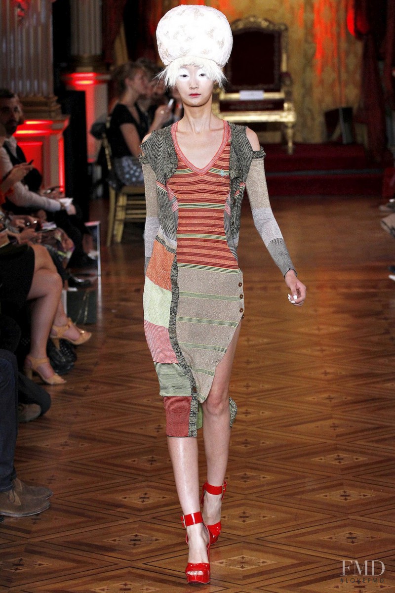 Lili Ji featured in  the Vivienne Westwood Gold Label fashion show for Spring/Summer 2013