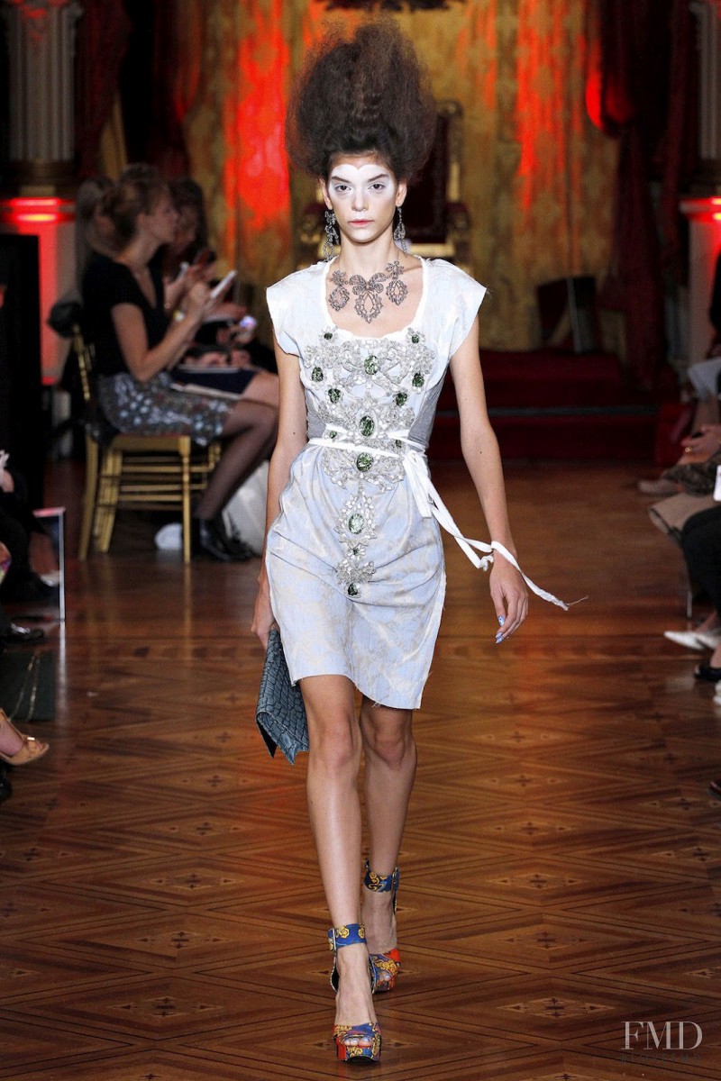 Marta Ortiz featured in  the Vivienne Westwood Gold Label fashion show for Spring/Summer 2013