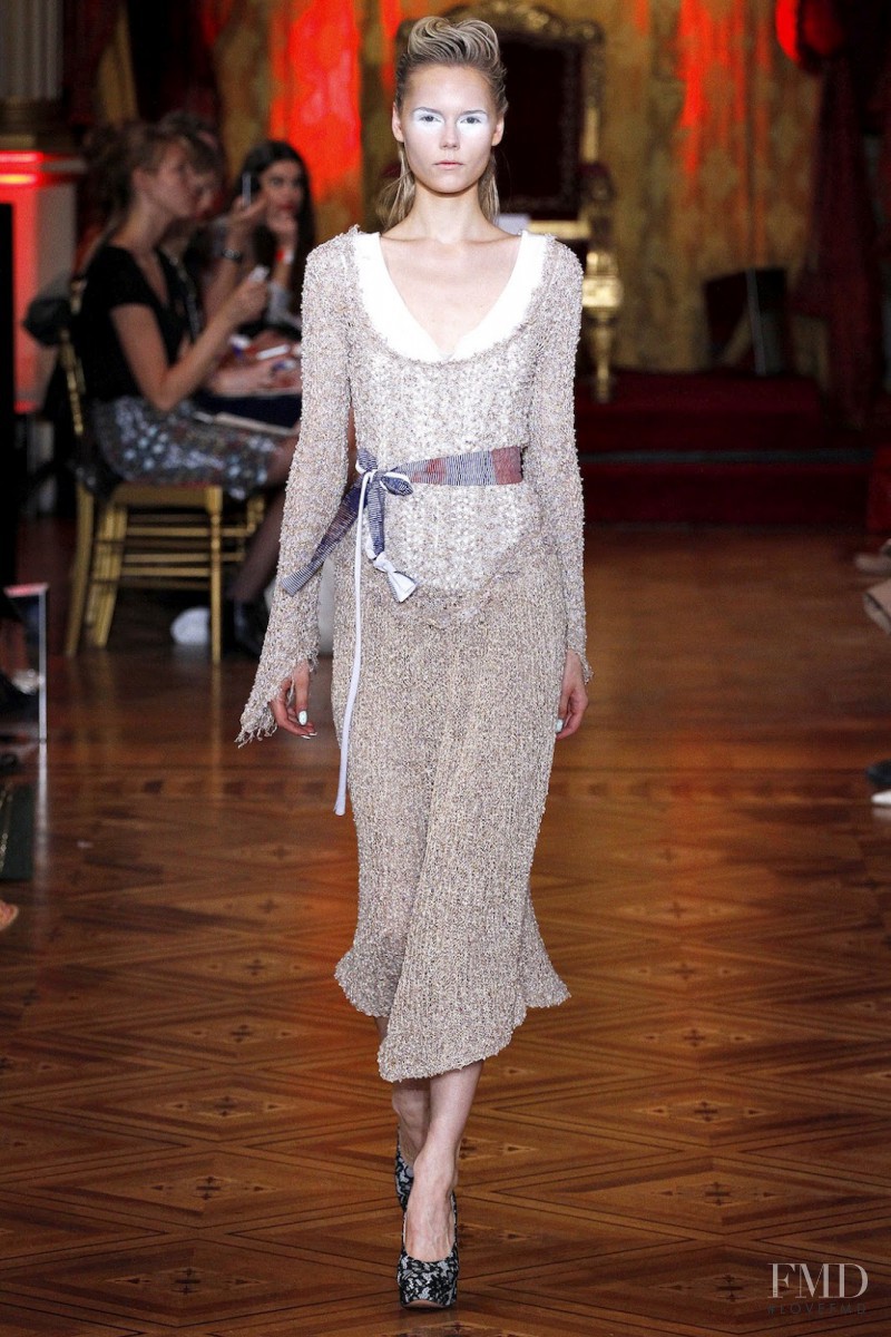 Josefine Nielsen featured in  the Vivienne Westwood Gold Label fashion show for Spring/Summer 2013