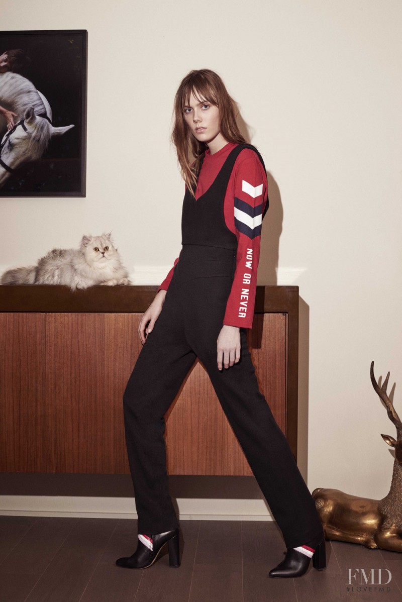 Kiki Willems featured in  the Paul et Joe lookbook for Pre-Fall 2016