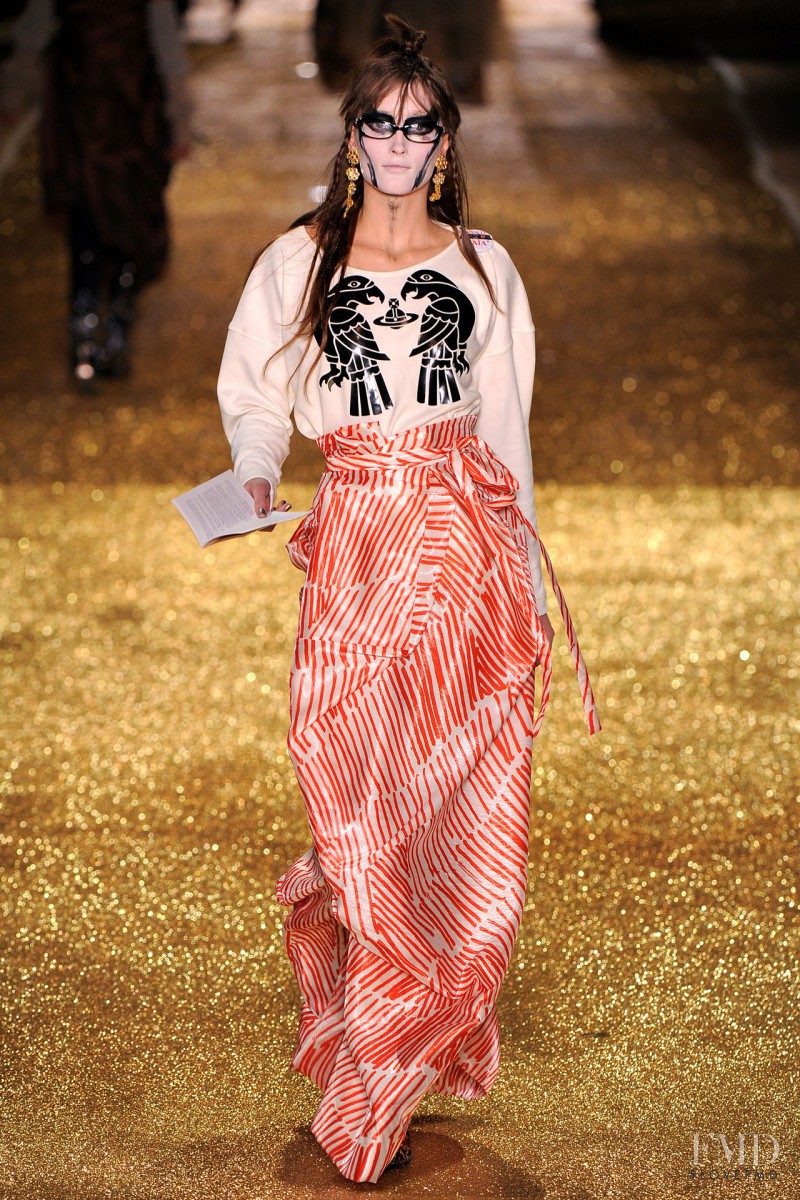 Iekeliene Stange featured in  the Vivienne Westwood Gold Label fashion show for Autumn/Winter 2011