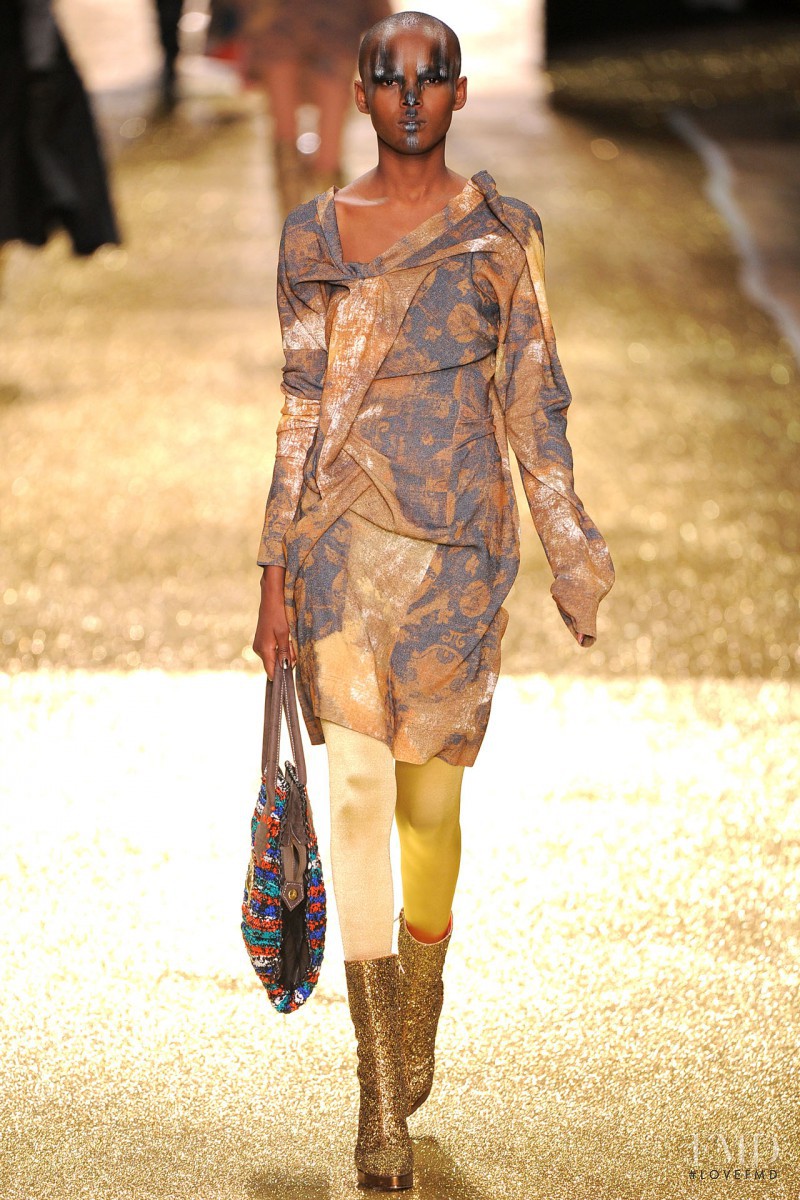 Flaviana Matata featured in  the Vivienne Westwood Gold Label fashion show for Autumn/Winter 2011