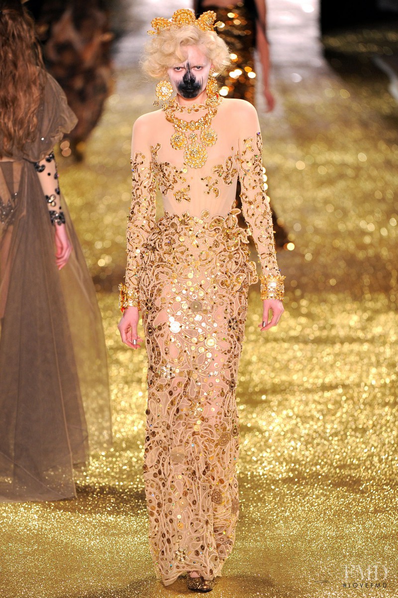 Masha Kirsanova featured in  the Vivienne Westwood Gold Label fashion show for Autumn/Winter 2011