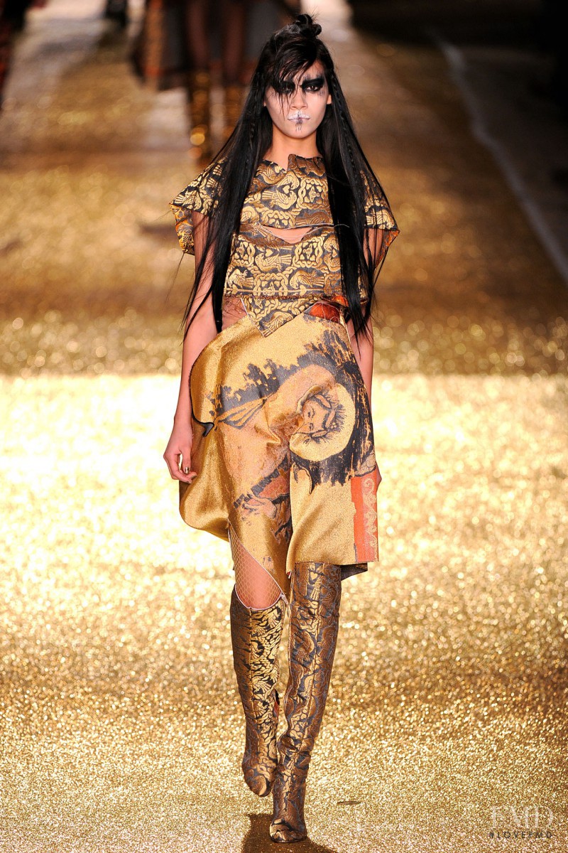 Juana Burga featured in  the Vivienne Westwood Gold Label fashion show for Autumn/Winter 2011