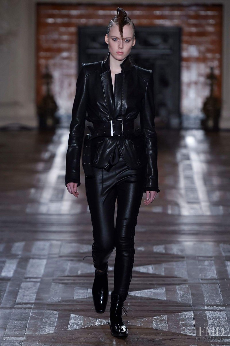 Kiki Willems featured in  the Haider Ackermann fashion show for Autumn/Winter 2016