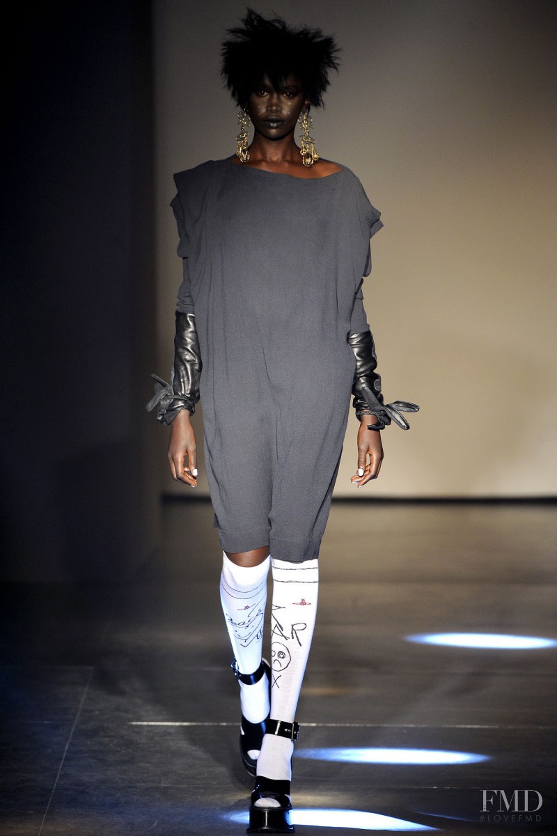 Akuol de Mabior featured in  the Vivienne Westwood Gold Label fashion show for Autumn/Winter 2012