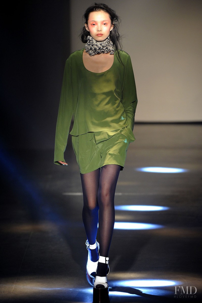 Xiao Wen Ju featured in  the Vivienne Westwood Gold Label fashion show for Autumn/Winter 2012