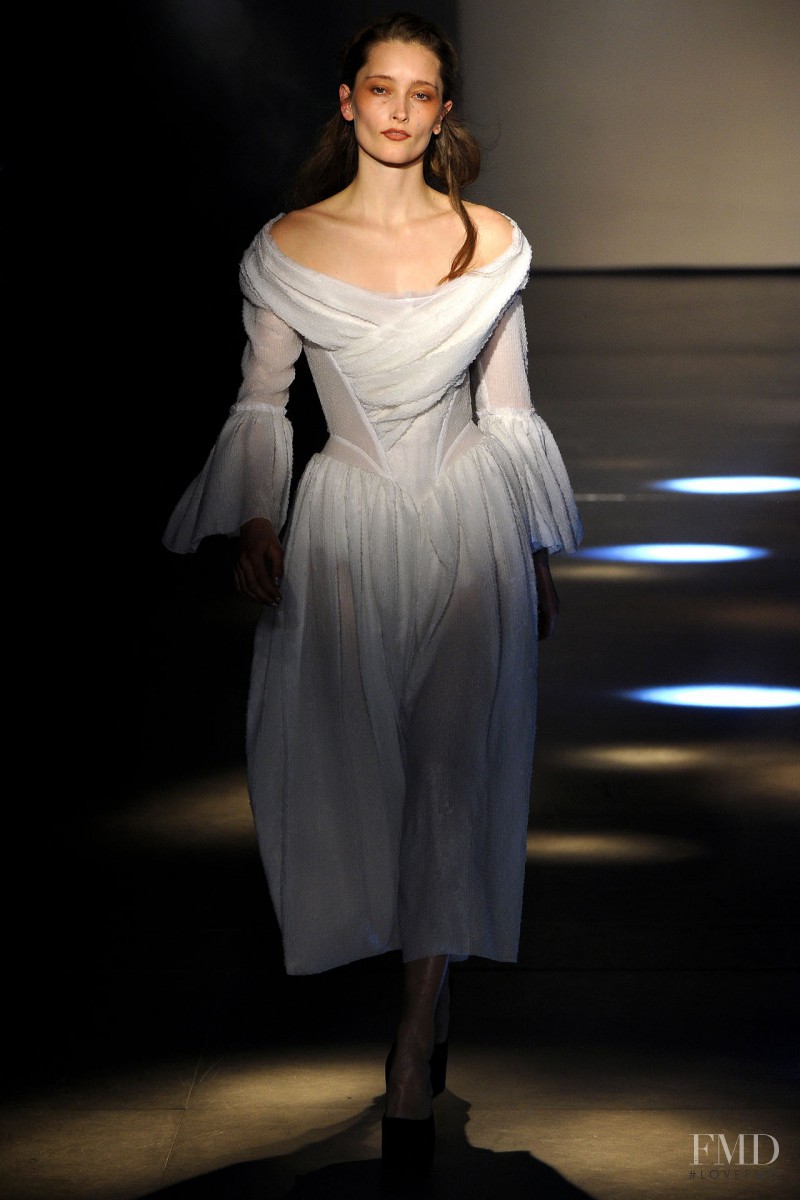 Iekeliene Stange featured in  the Vivienne Westwood Gold Label fashion show for Autumn/Winter 2012