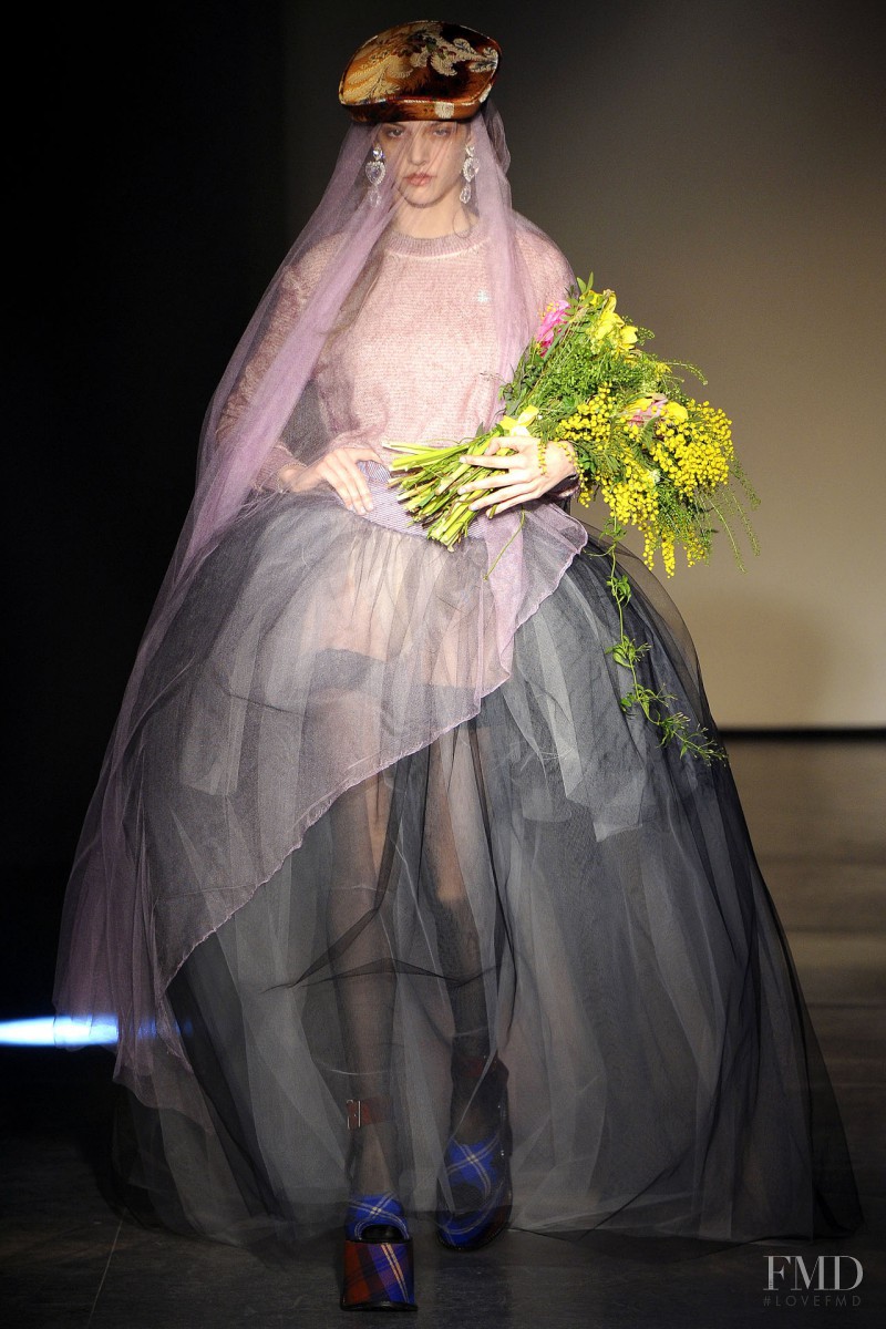 Marta Ortiz featured in  the Vivienne Westwood Gold Label fashion show for Autumn/Winter 2012