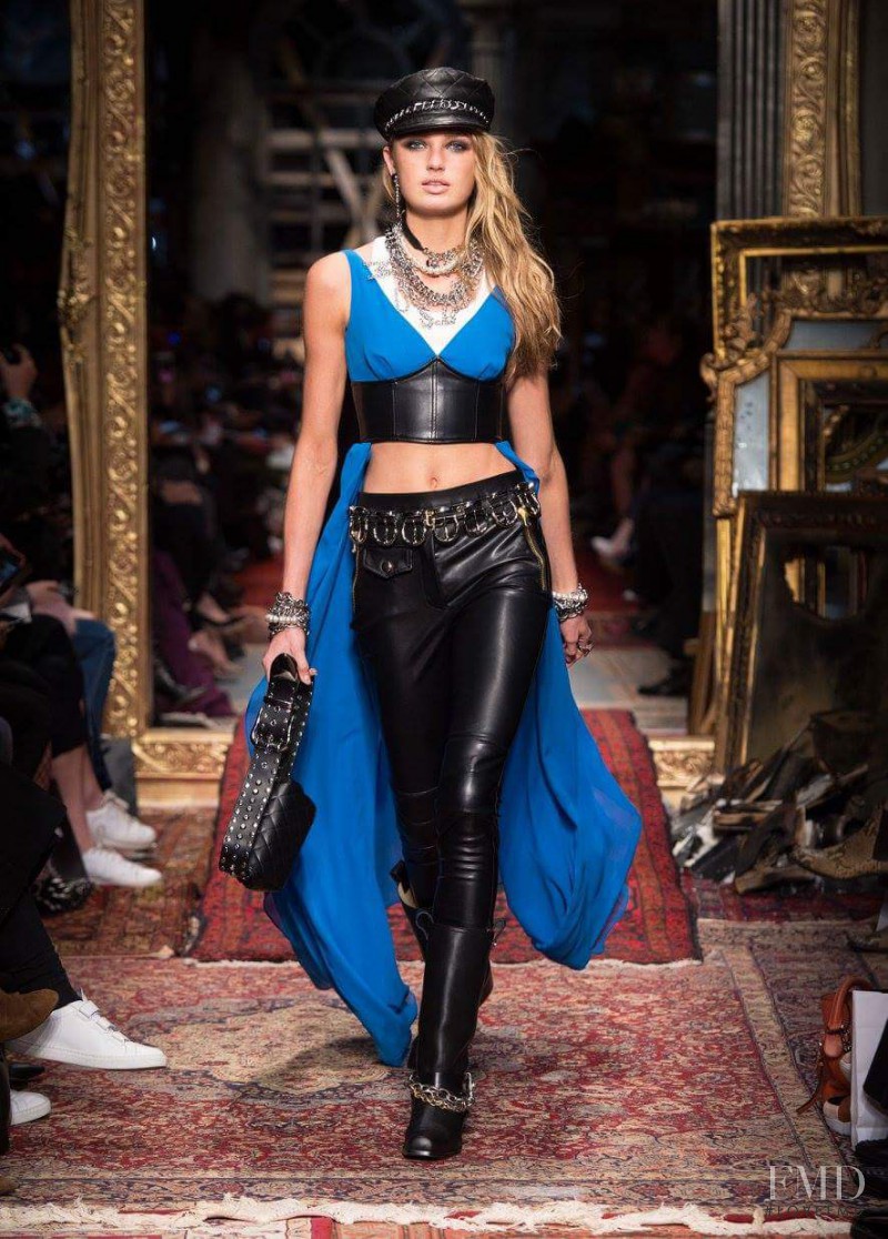 Romee Strijd featured in  the Moschino fashion show for Autumn/Winter 2016
