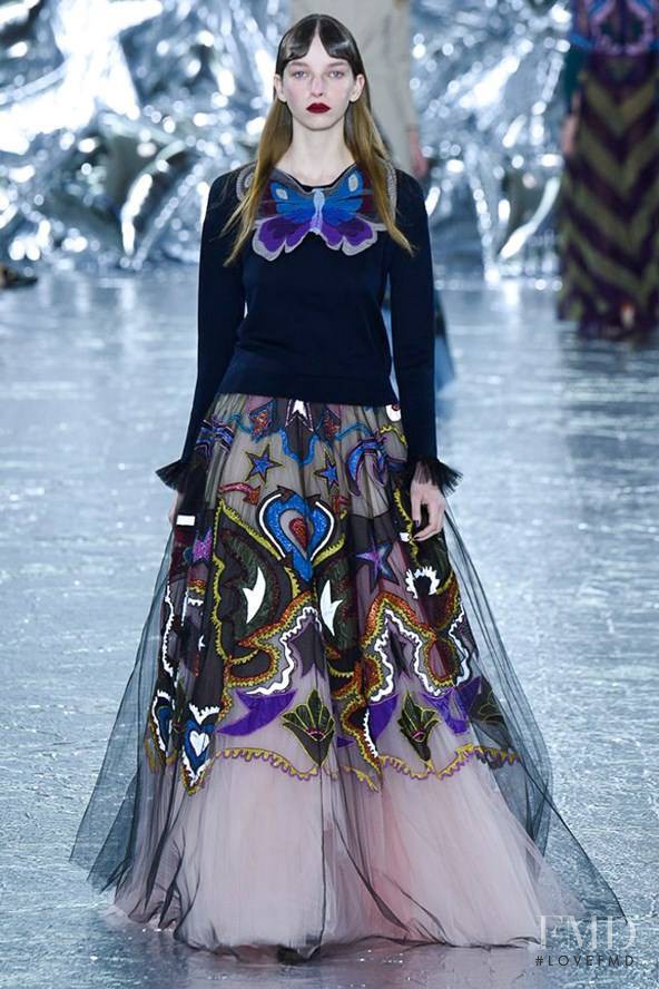 Jamilla Hoogenboom featured in  the Mary Katrantzou fashion show for Autumn/Winter 2016