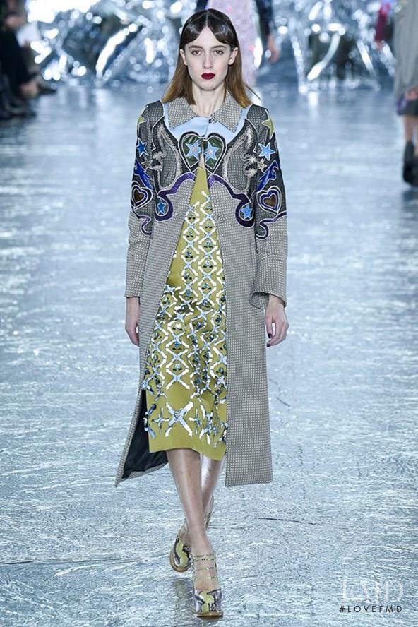 Teddy Quinlivan featured in  the Mary Katrantzou fashion show for Autumn/Winter 2016