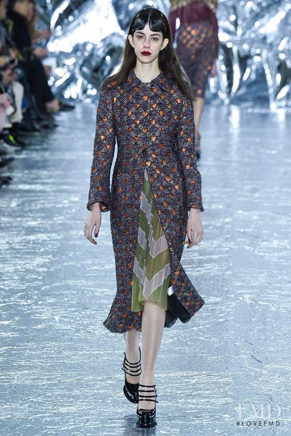 Mayka Merino featured in  the Mary Katrantzou fashion show for Autumn/Winter 2016