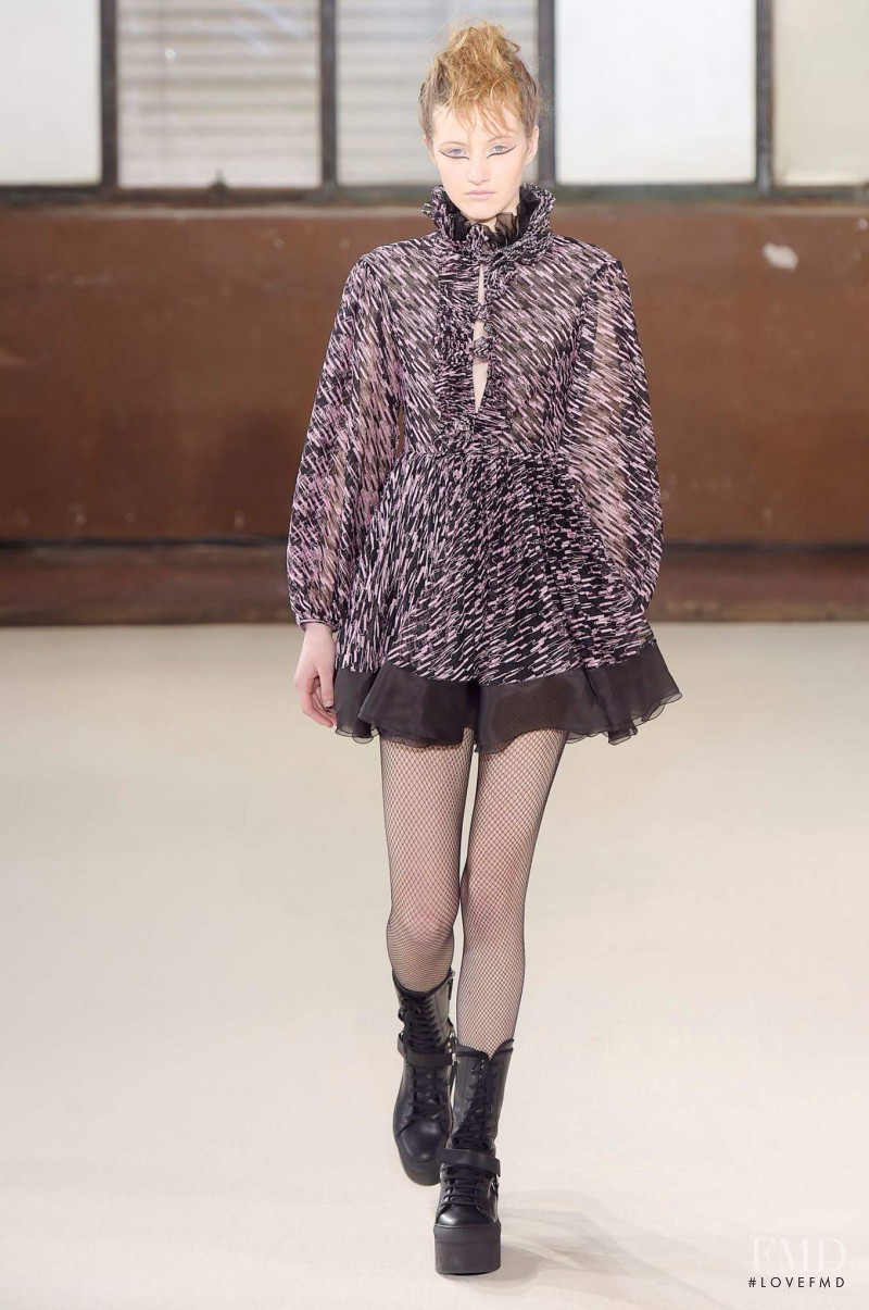 Emma Harris featured in  the Giamba fashion show for Autumn/Winter 2016