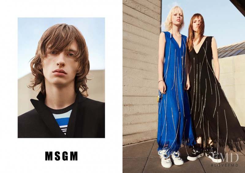 Kiki Willems featured in  the MSGM advertisement for Spring/Summer 2016