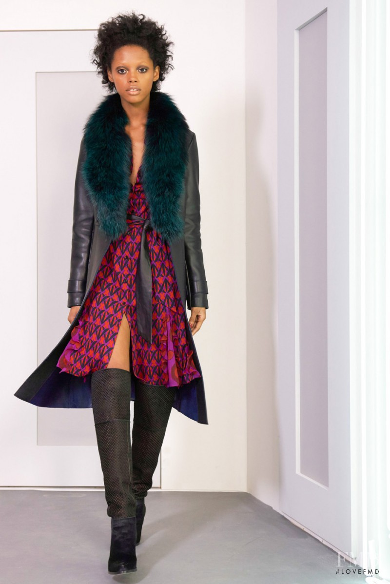 Londone Myers featured in  the Diane Von Furstenberg fashion show for Autumn/Winter 2016