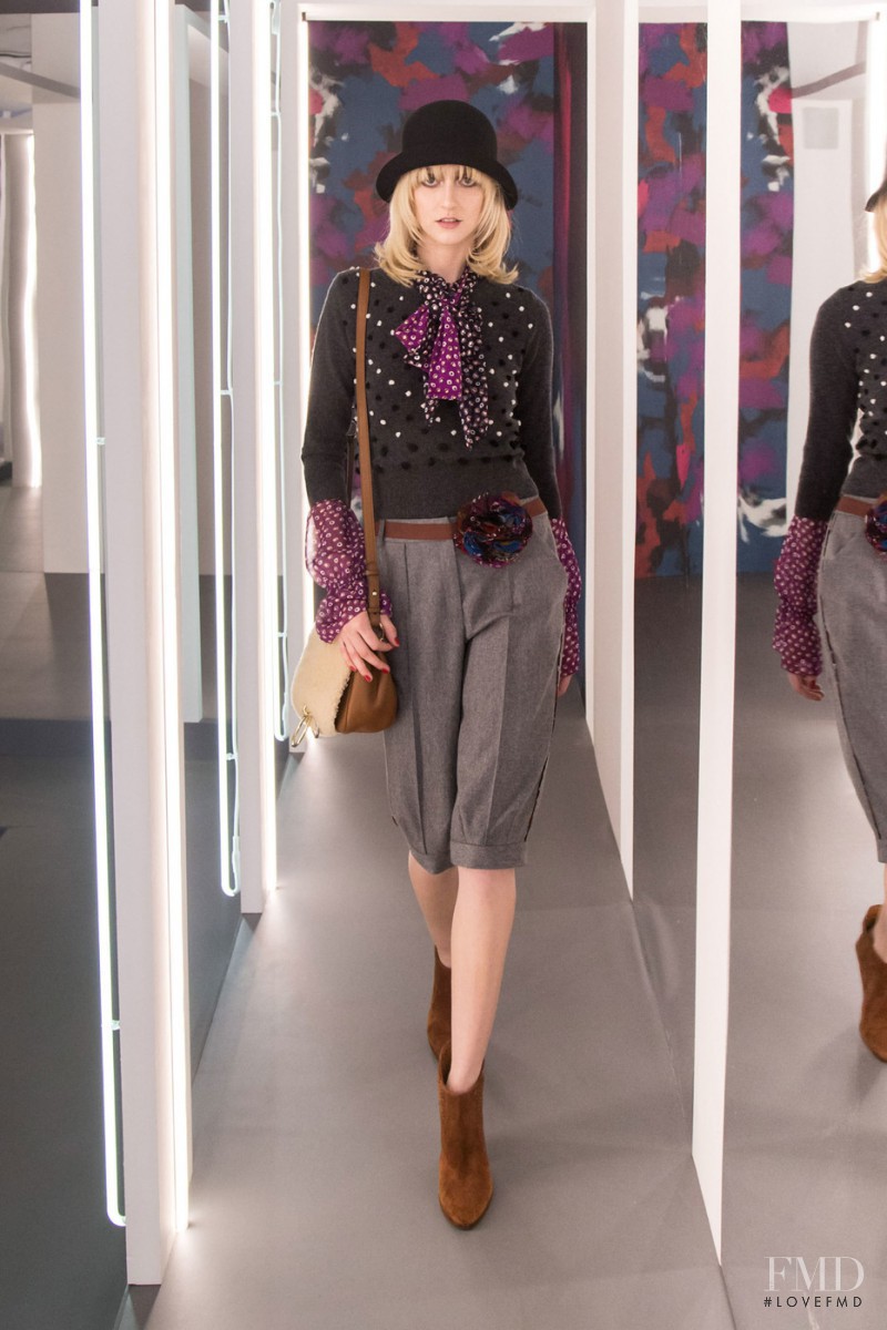 Frances Coombe featured in  the Diane Von Furstenberg fashion show for Autumn/Winter 2016