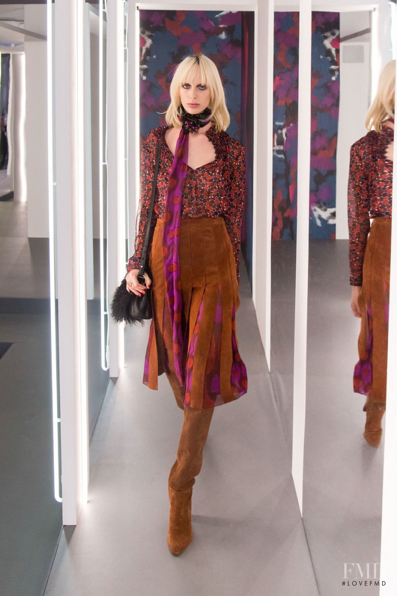 Lili Sumner featured in  the Diane Von Furstenberg fashion show for Autumn/Winter 2016