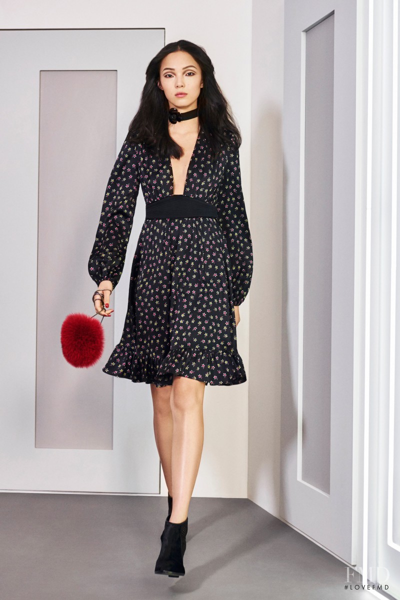 Xiao Wen Ju featured in  the Diane Von Furstenberg fashion show for Autumn/Winter 2016