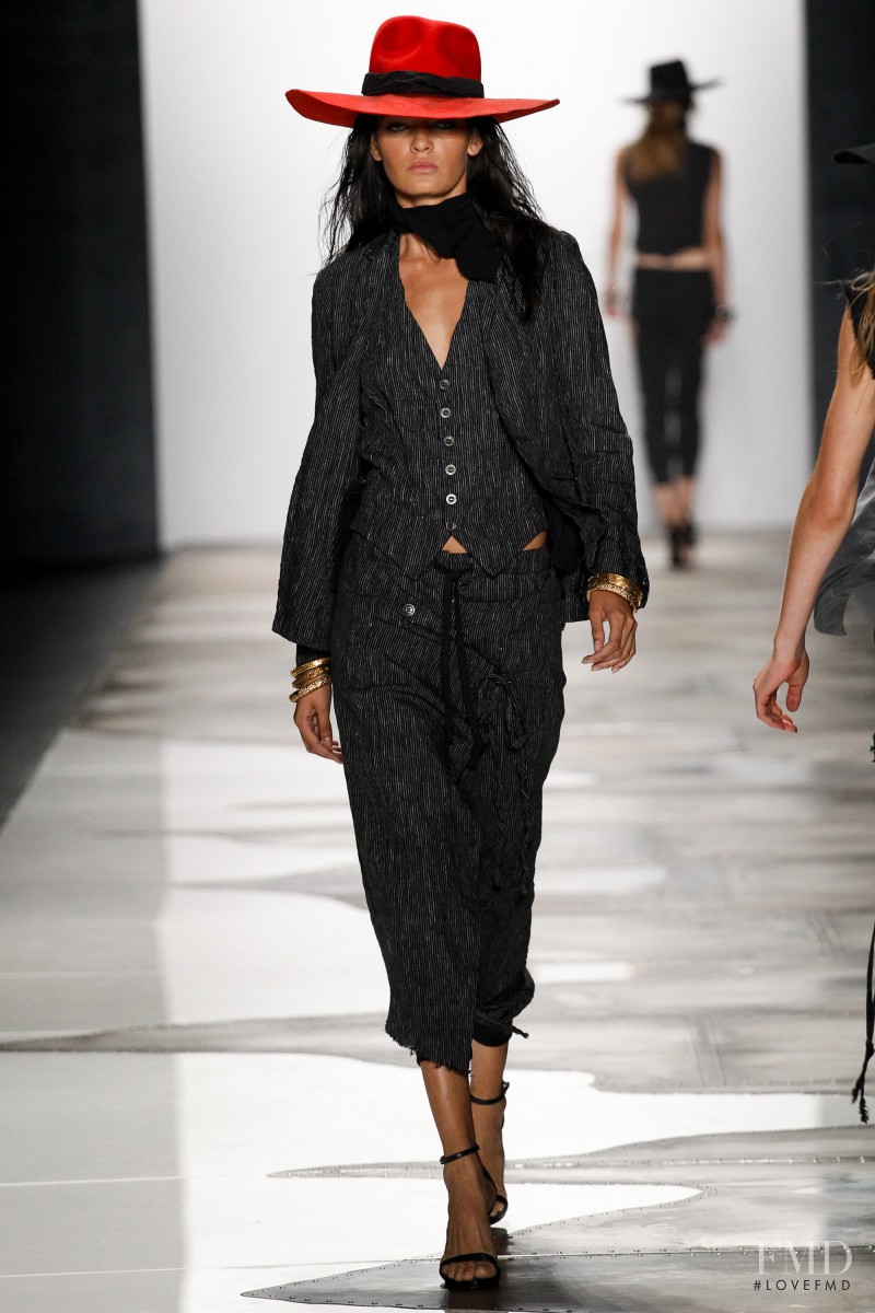 Wanessa Milhomem featured in  the Greg Lauren fashion show for Spring/Summer 2016