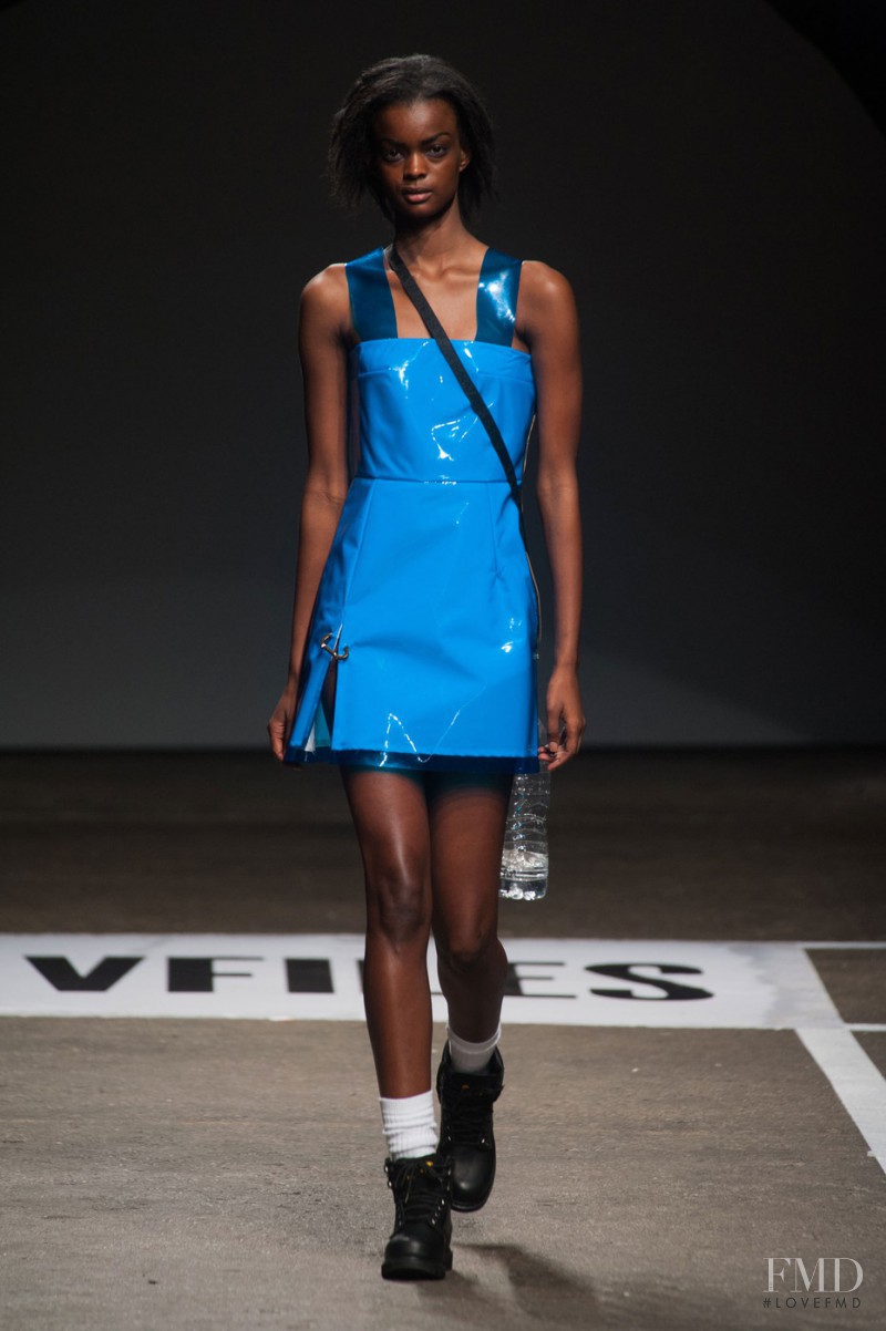 Adau Mornyang featured in  the VFiles fashion show for Autumn/Winter 2014